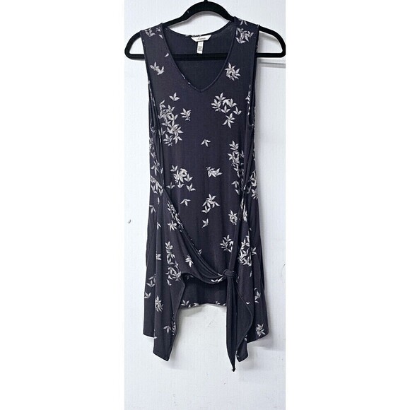 Soma Dresses & Skirts - SOMA Blue Soft Jersey Knot Front Sleeveless Tunic Trailing Dress (M)